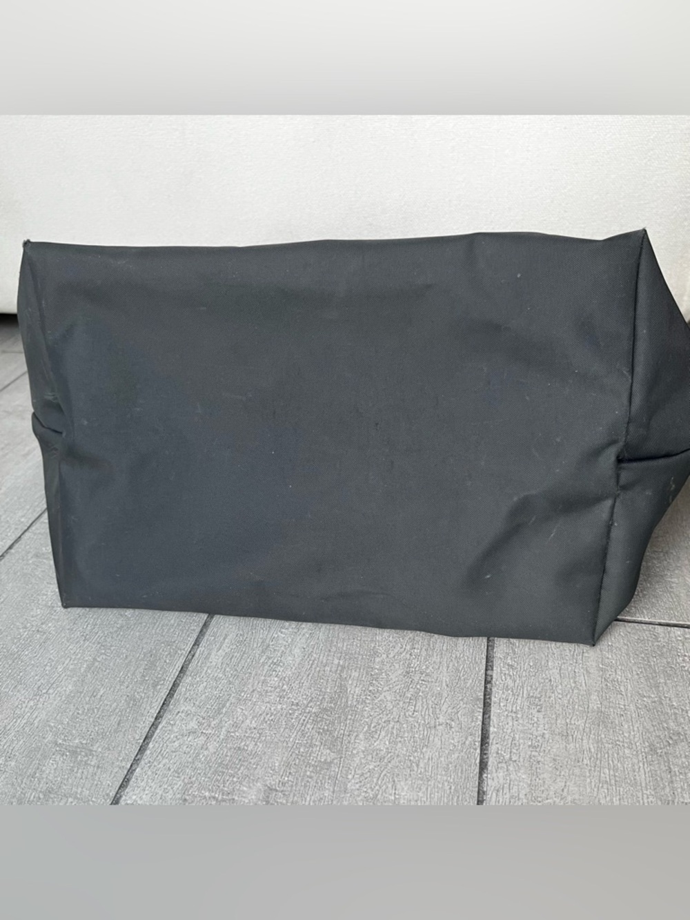 Longchamp Le Pliage "M" Top Handle Tote Handbag Gun Metal Gray Modele Depose - Picture 6 of 16